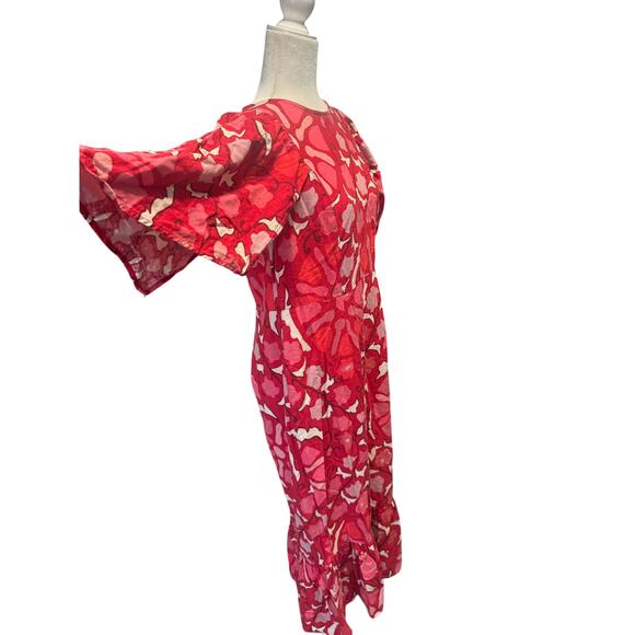 Rhode x Target Red Zinnia Floral Linen-Blend Midi/Maxi Dress – Size 14 - Picture 6 of 9
